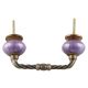 Neon Purple Cearmic Cut Bridge Handles